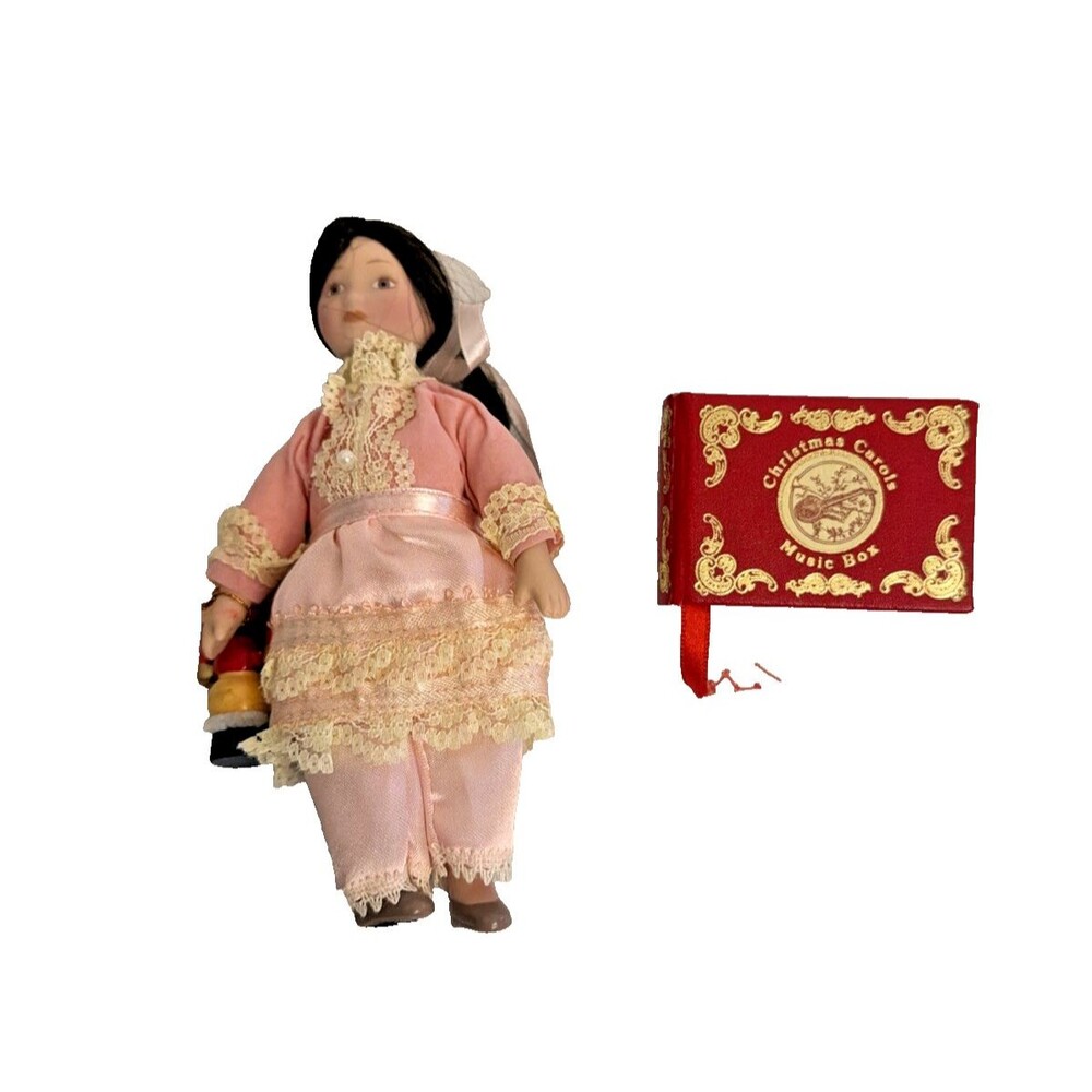 Pleasant Company American Girl Samantha Porcelain Clara Doll Music Box Christmas